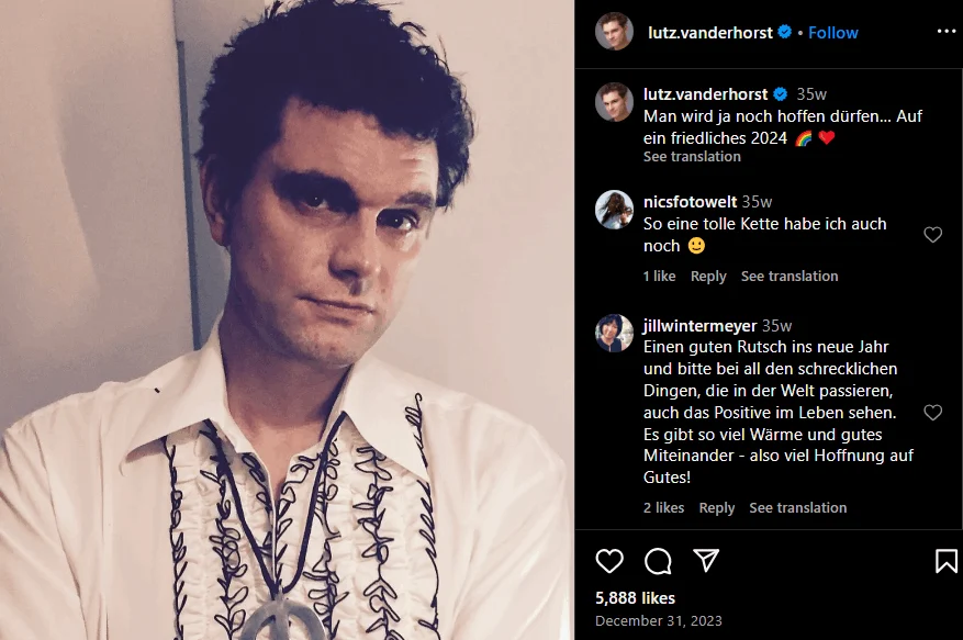 Lutz Van Der Horst Ehemann, Größe, Partner, Vermögen, Kinder