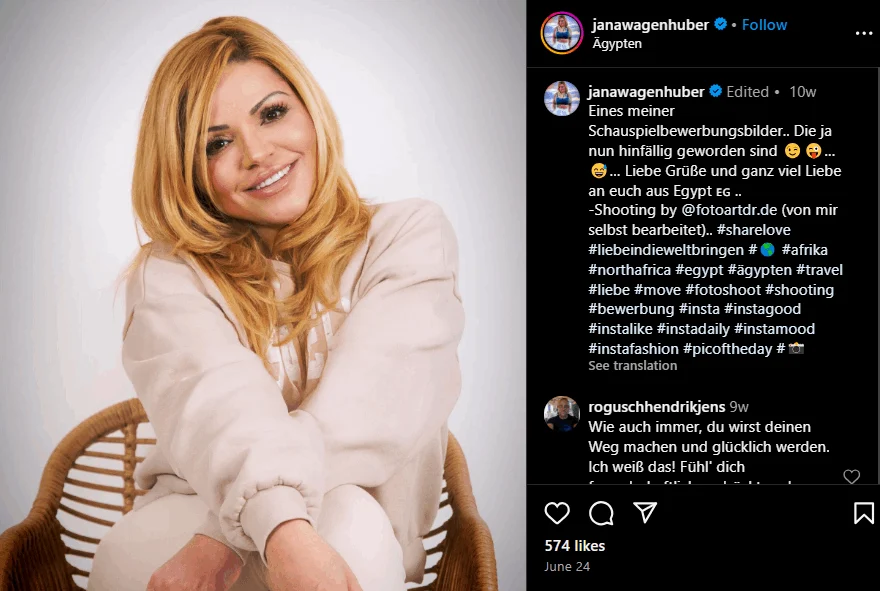 Jana Wagenhuber Alter, Kinder, Eltern, Partner, Vermögen, Größe
