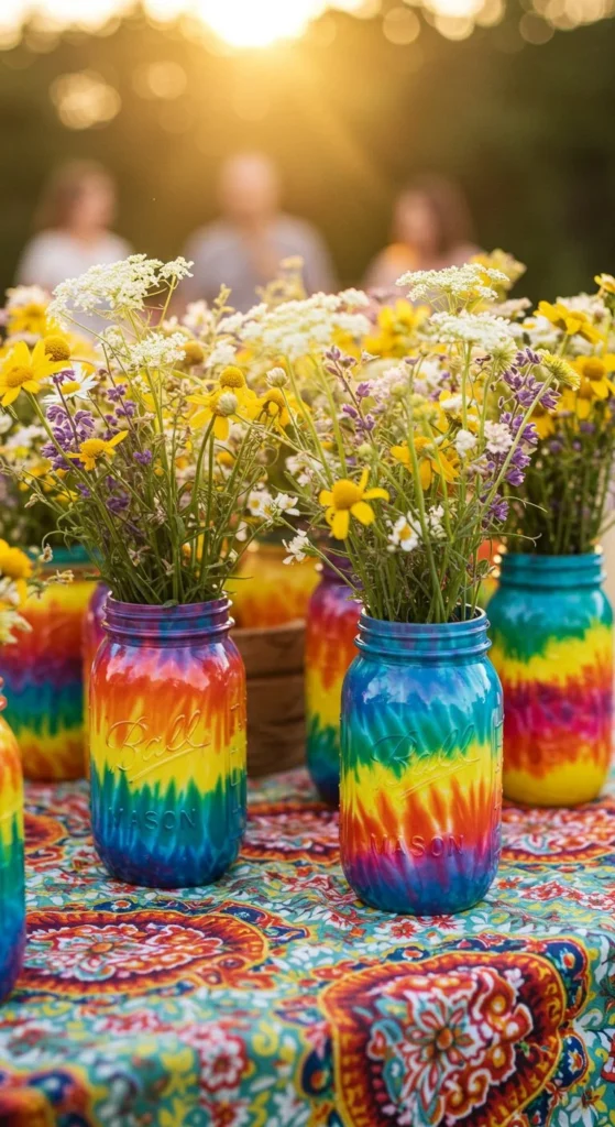 10 Colorful Mason Jar Centerpieces for Summer Parties