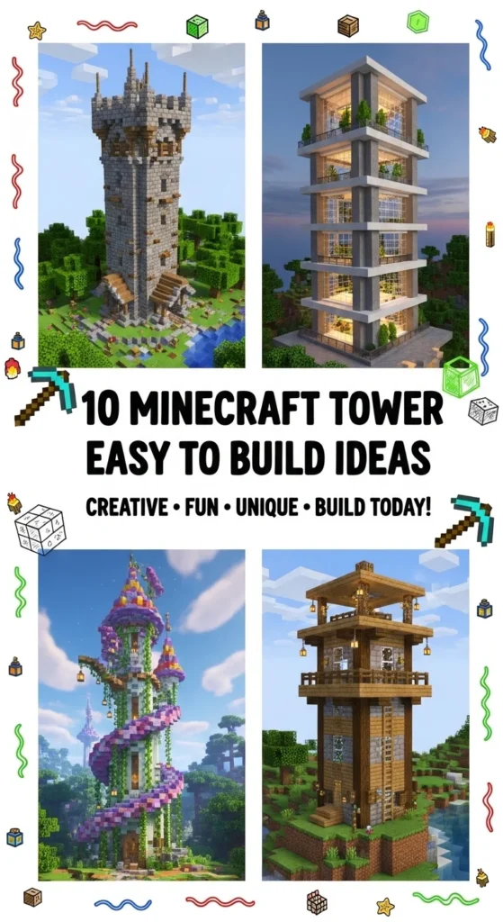10 Minecraft Tower Easy to Build Ideas