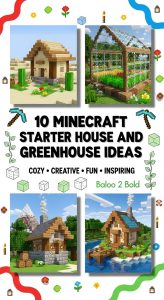 10 Minecraft Starter House and Greenhouse Ideas