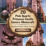 20 Pink Quartz Princess Castle Towers Minecraft