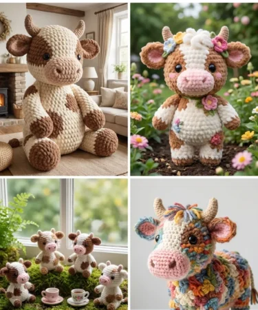 20 Gorgeous Crochet Cow Ideas