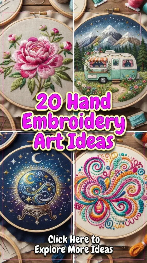 20 Hand Embroidery Art Ideas