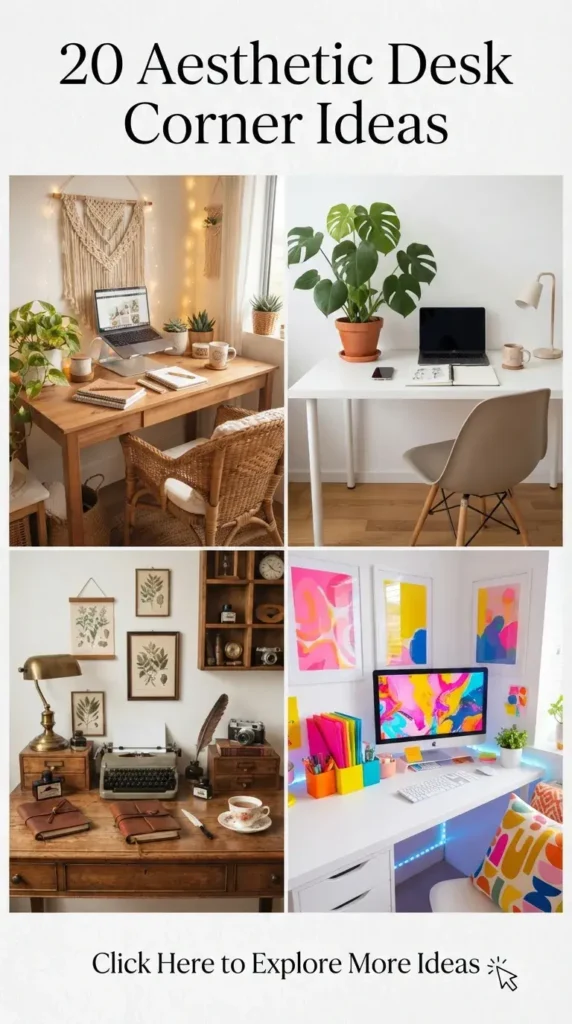 20 Aesthetic Desk Corner Ideas