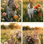 20 Rabbit with Floral Bouquet