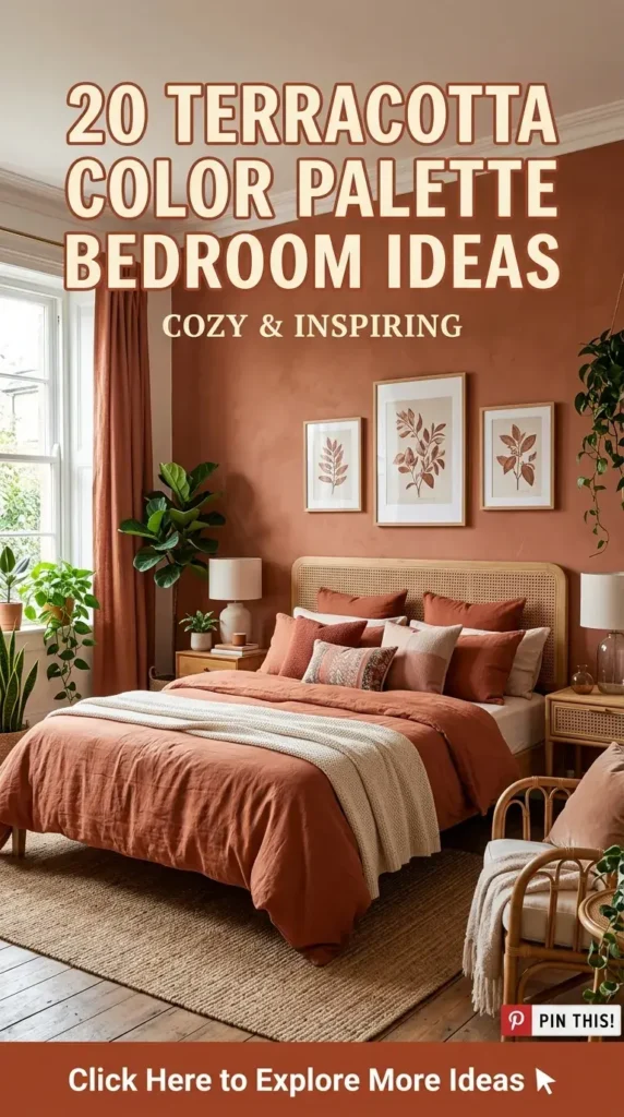 20 Terracotta Color Palette Bedroom Ideas