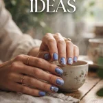 20 Short Square Blue Nail Ideas