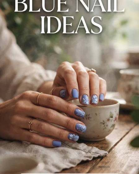 20 Short Square Blue Nail Ideas 20 Short Square Blue Nail Ideas