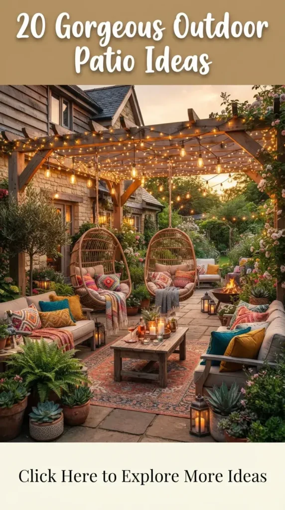 20 Gorgious Outdoor Patio Ideas