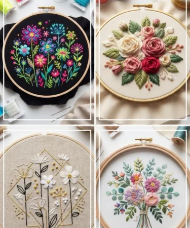 20 Embroidery Flower Stitching Ideas