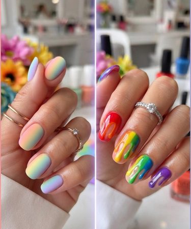 20 Rainbow Nail Art Designs