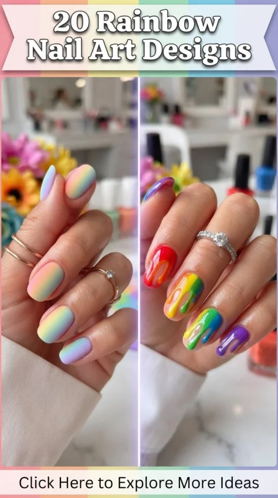 20 Rainbow Nail Art Designs